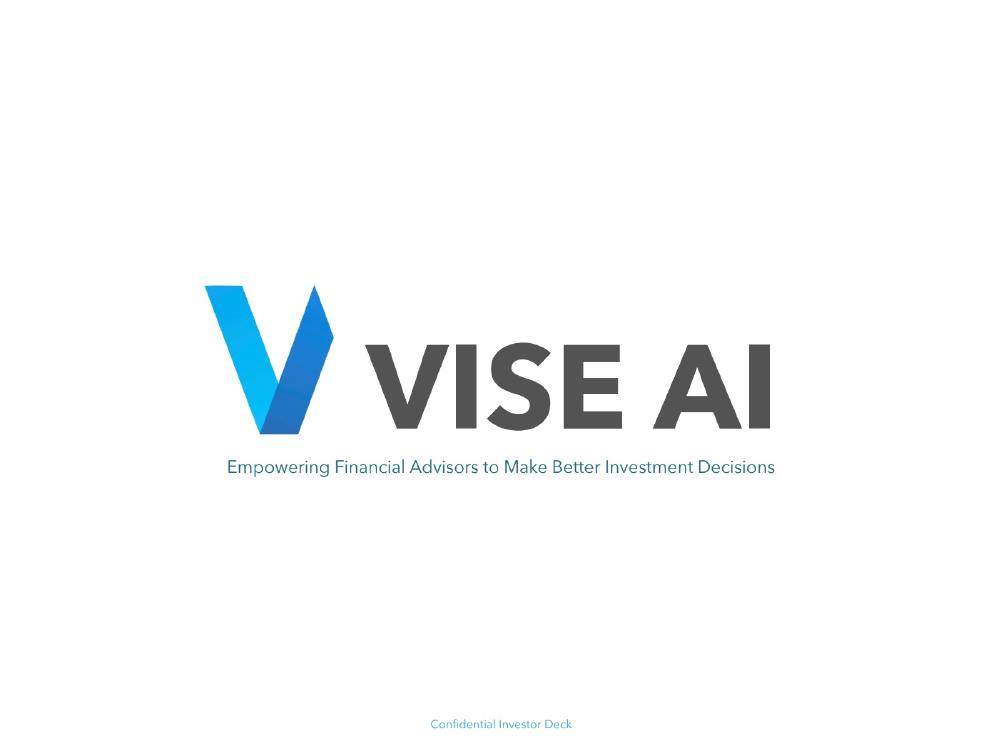 Vise AI pitch deck, cover slide