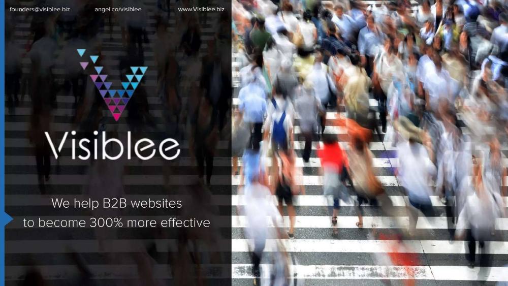 Visiblee pitch deck, cover slide