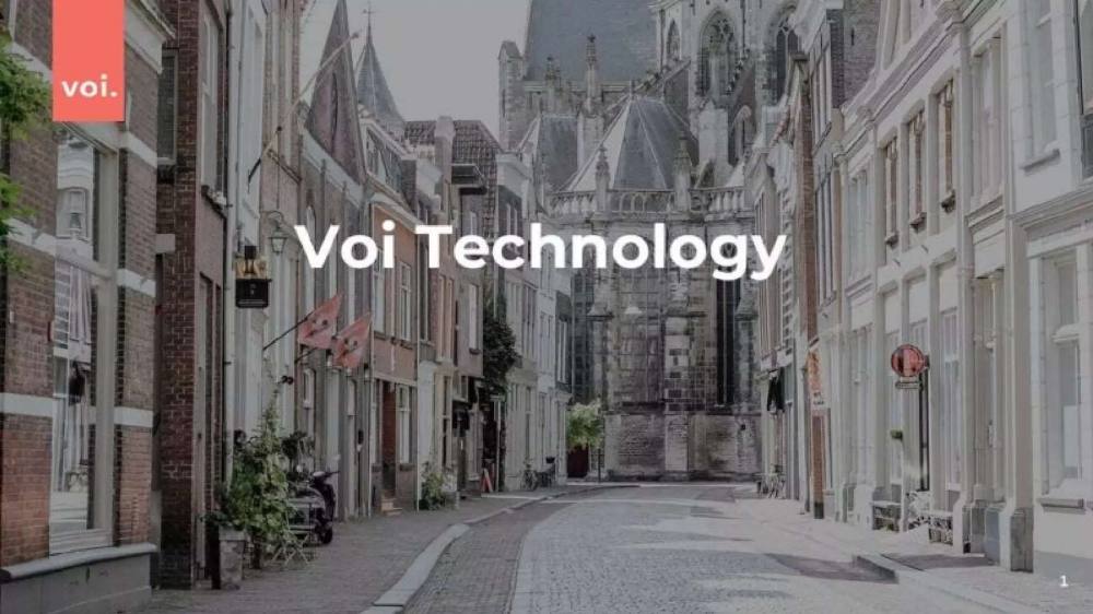 Voi pitch deck, cover slide