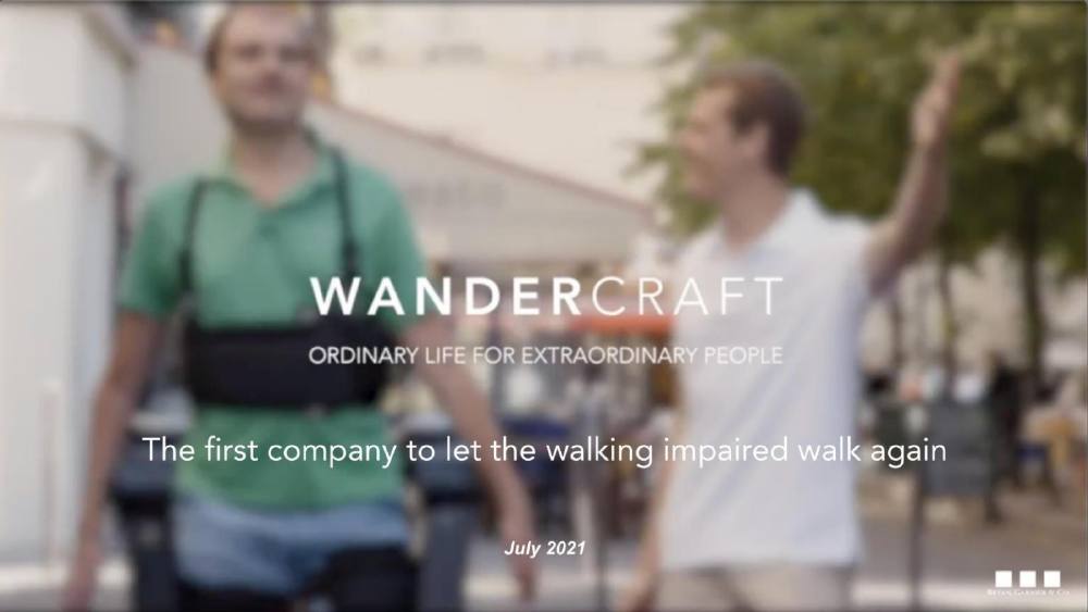 Wandercraft pitch deck, cover slide