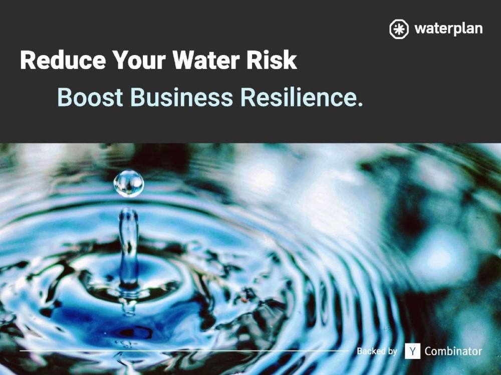 Waterplan pitch deck, cover slide