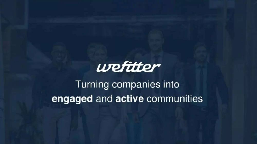 WeFitter pitch deck, cover slide
