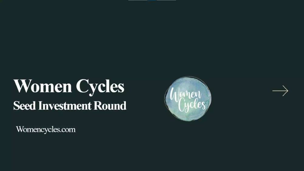 Womencycles pitch deck, cover slide