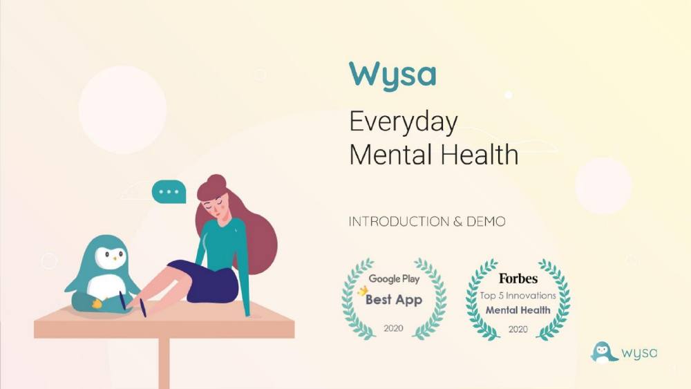 Wysa pitch deck, cover slide