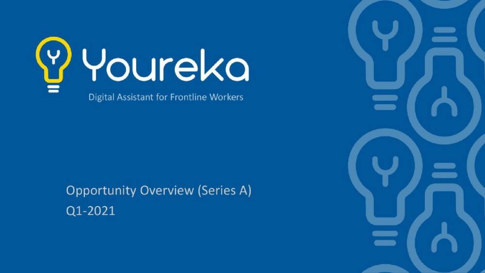 Youreka pitch deck, cover slide