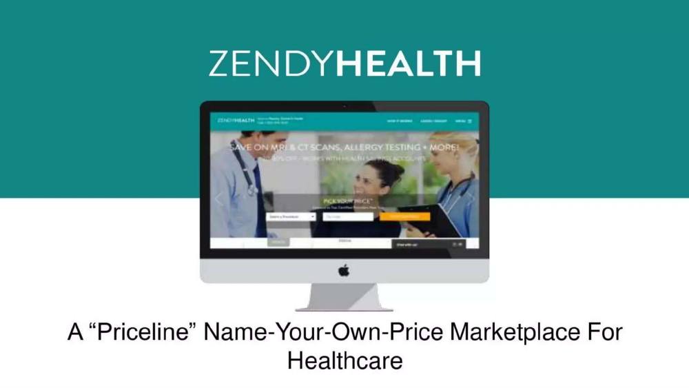 ZendyHealth pitch deck, cover slide