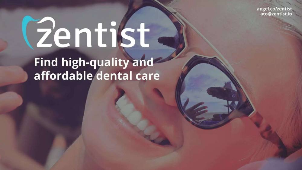 Zentist pitch deck, cover slide