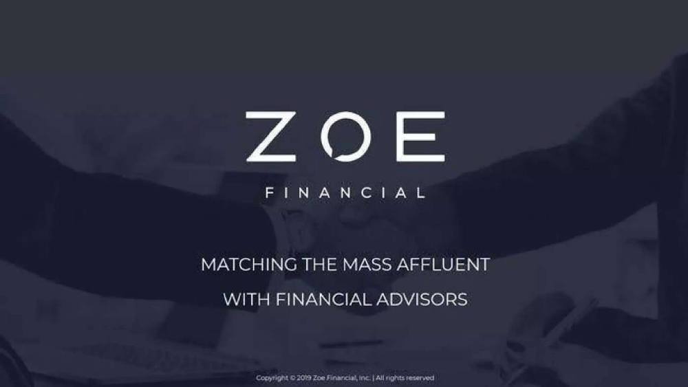 Zoe pitch deck, cover slide