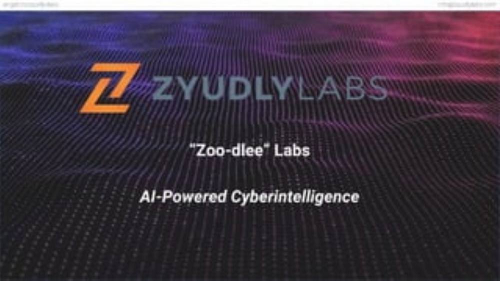 Zyudly labs pitch deck, cover slide